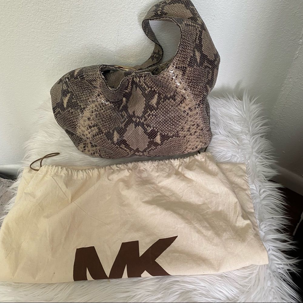 Michael Michael Kors Fulton Embossed Python Leath… - image 6